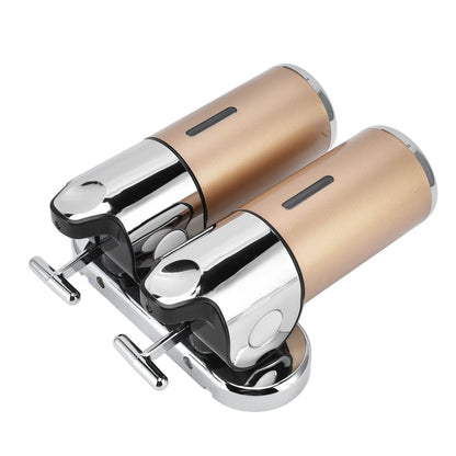Wall Mount Soap Shower Dispenser Dual Pump 2 Separate Compartments Reusable Space Saving Shampoo Conditioner V1294-YM0523-3112220024911