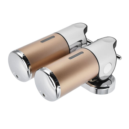 Wall Mount Soap Shower Dispenser Dual Pump 2 Separate Compartments Reusable Space Saving Shampoo Conditioner V1294-YM0523-3112220024911