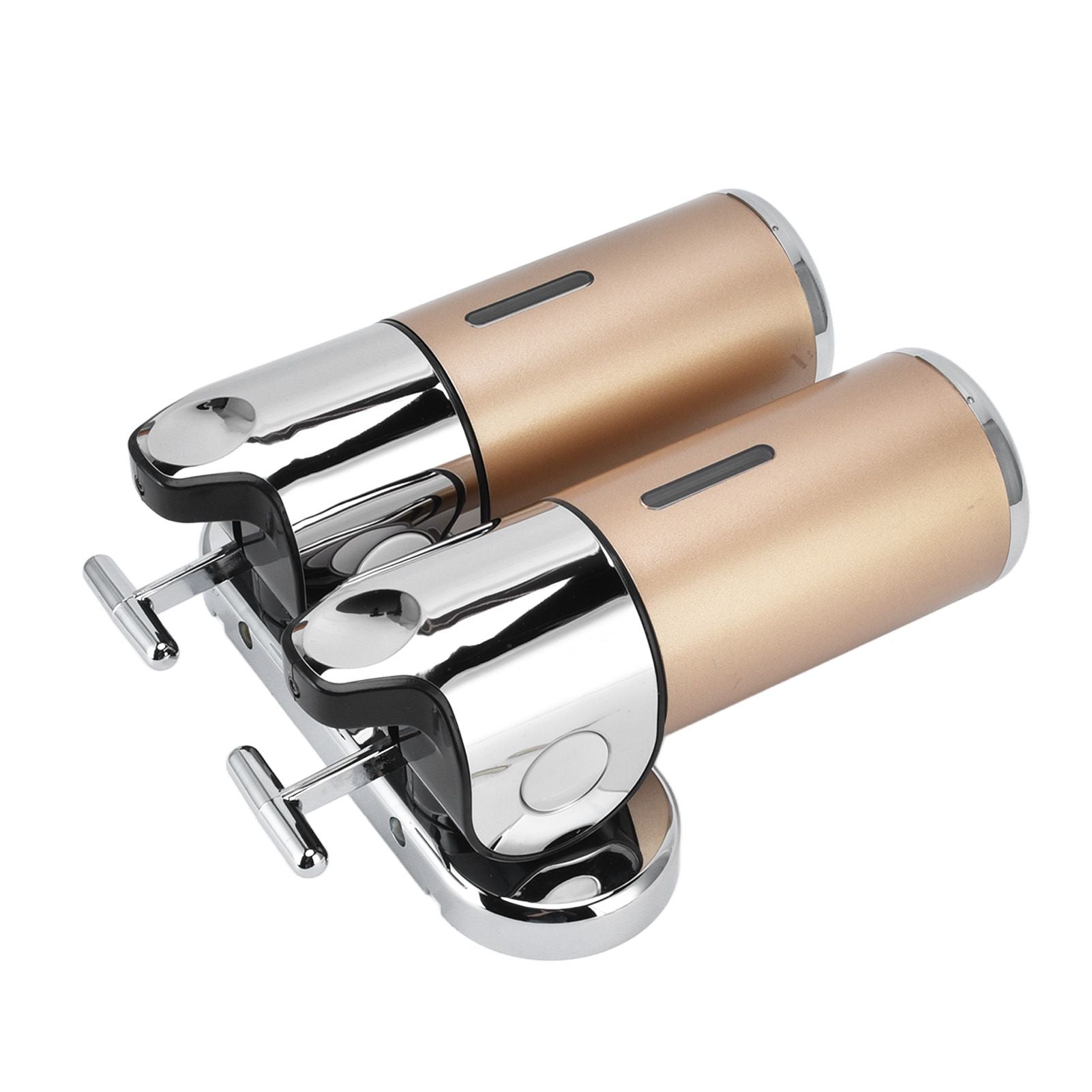 Wall Mount Soap Shower Dispenser Dual Pump 2 Separate Compartments Reusable Space Saving Shampoo Conditioner V1294-YM0523-3112220024911