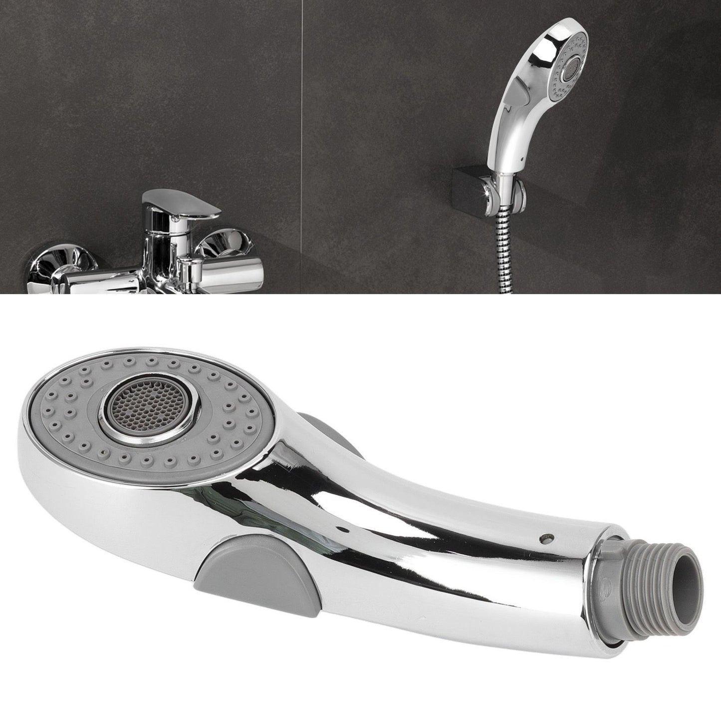 Handheld Shower Heads Silicone Massage Nozzle Ergonomic Handle with G1/2 Interface Shower Heads for Human V1294-YM0523-3112220025011