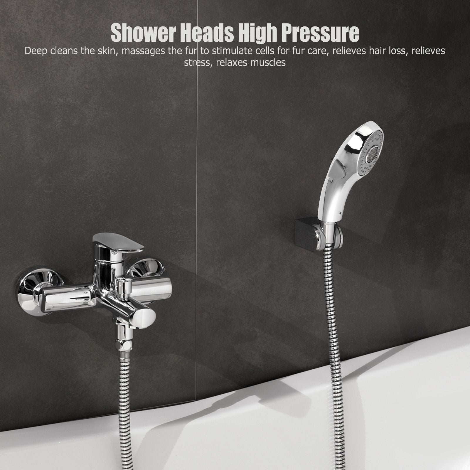 Handheld Shower Heads Silicone Massage Nozzle Ergonomic Handle with G1/2 Interface Shower Heads for Human V1294-YM0523-3112220025011