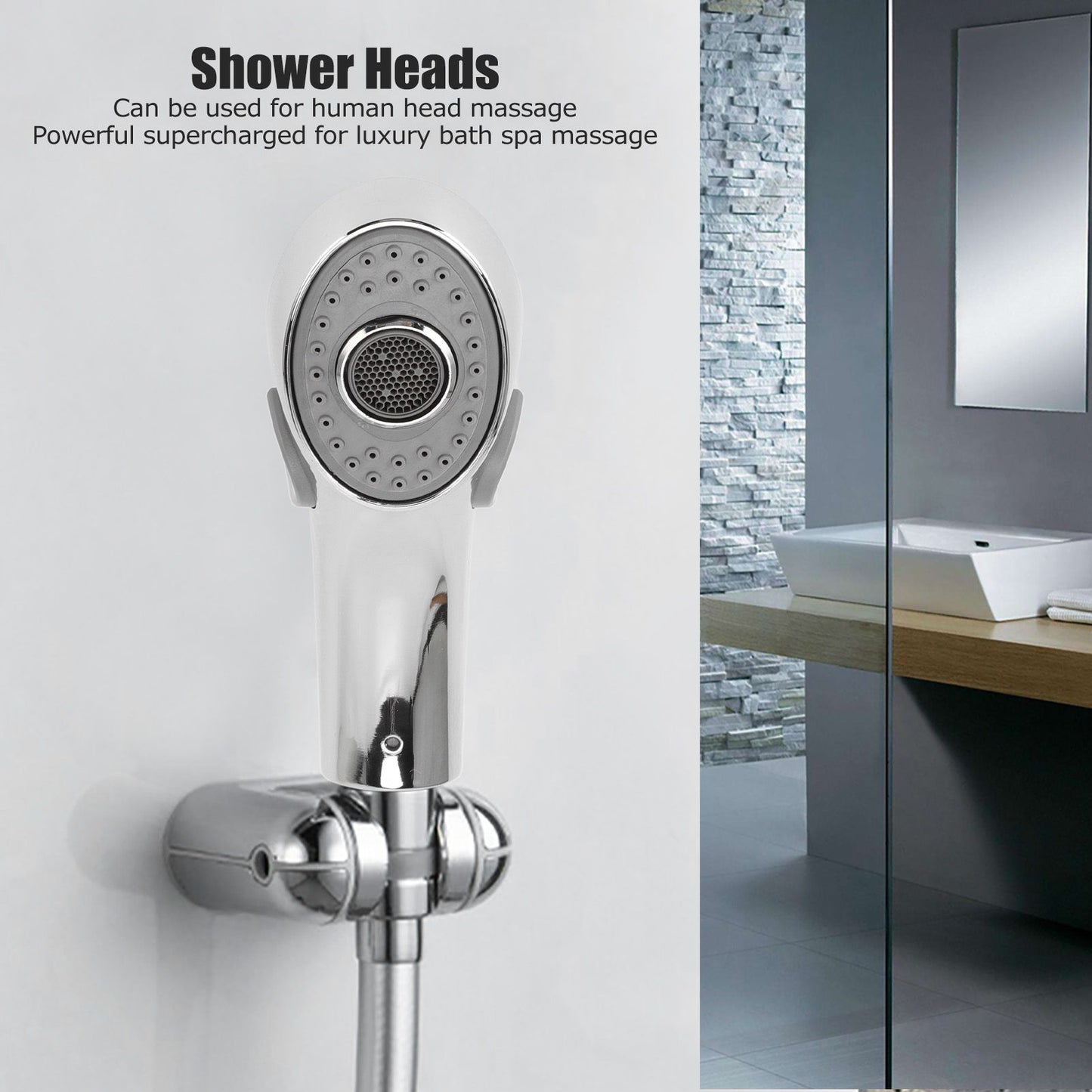 Handheld Shower Heads Silicone Massage Nozzle Ergonomic Handle with G1/2 Interface Shower Heads for Human V1294-YM0523-3112220025011