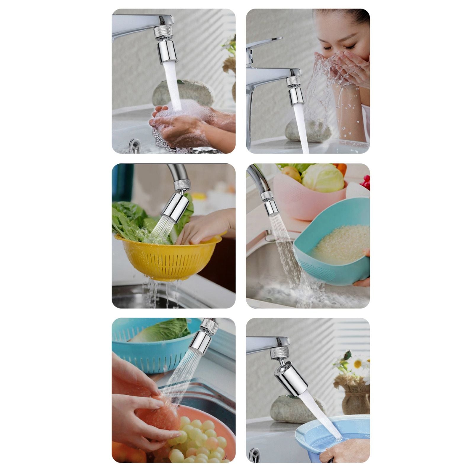 Sink Nozzle Kitchen Faucet Sprayer Head Rotating Faucet Head Spray Proof Wide Angle for Household V1294-YM0523-3112220026411