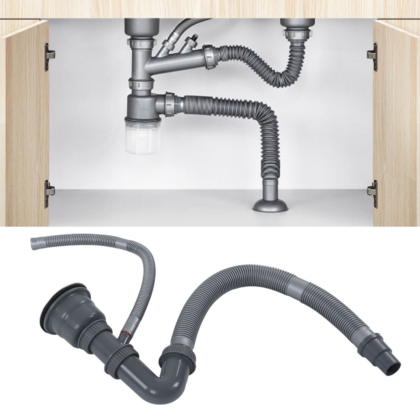 Kitchen Sink Strainer Drain Hose Single Sink Drain Set Kitchen Drain Fittings Appliances V1294-YM0523-3112220028011