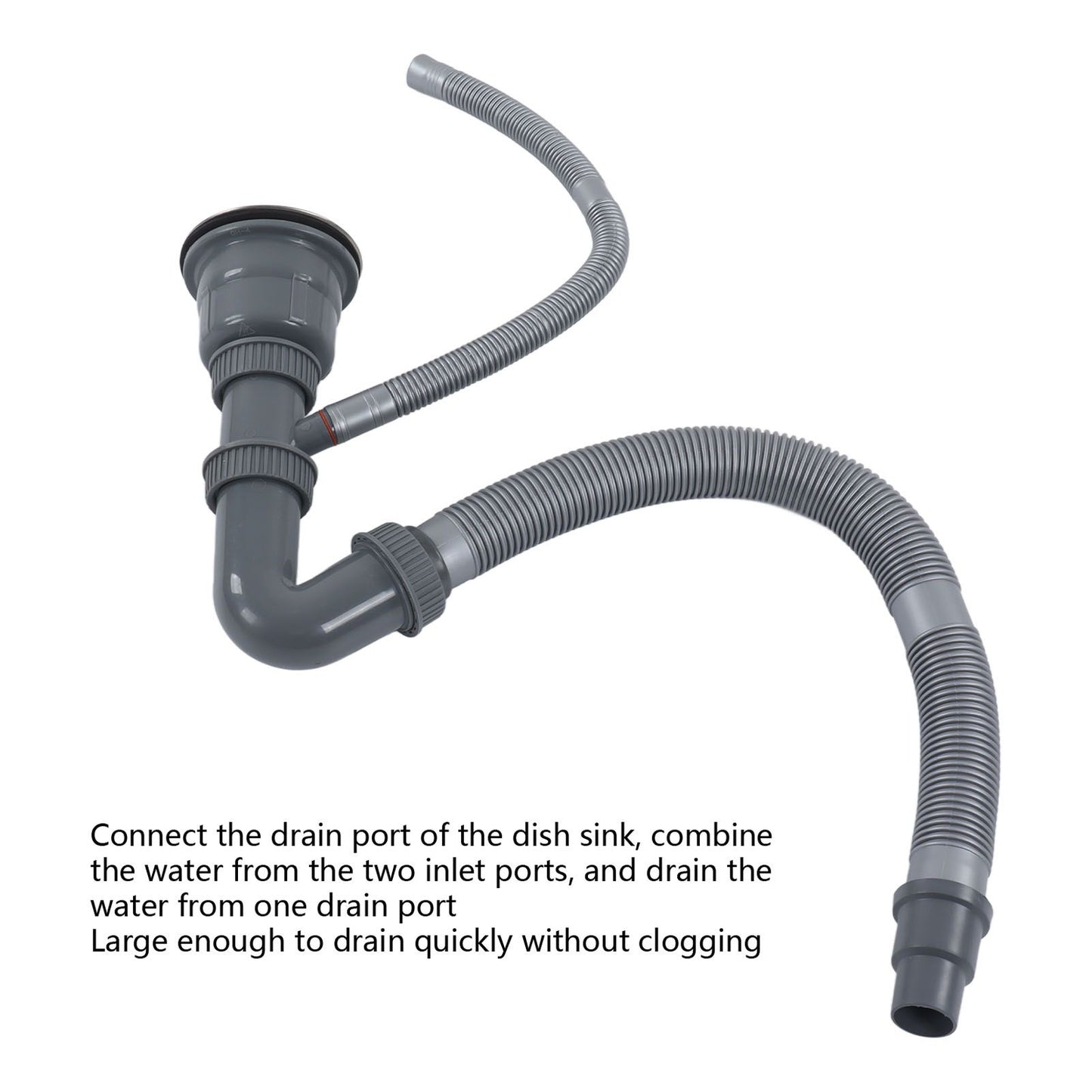 Kitchen Sink Strainer Drain Hose Single Sink Drain Set Kitchen Drain Fittings Appliances V1294-YM0523-3112220028011