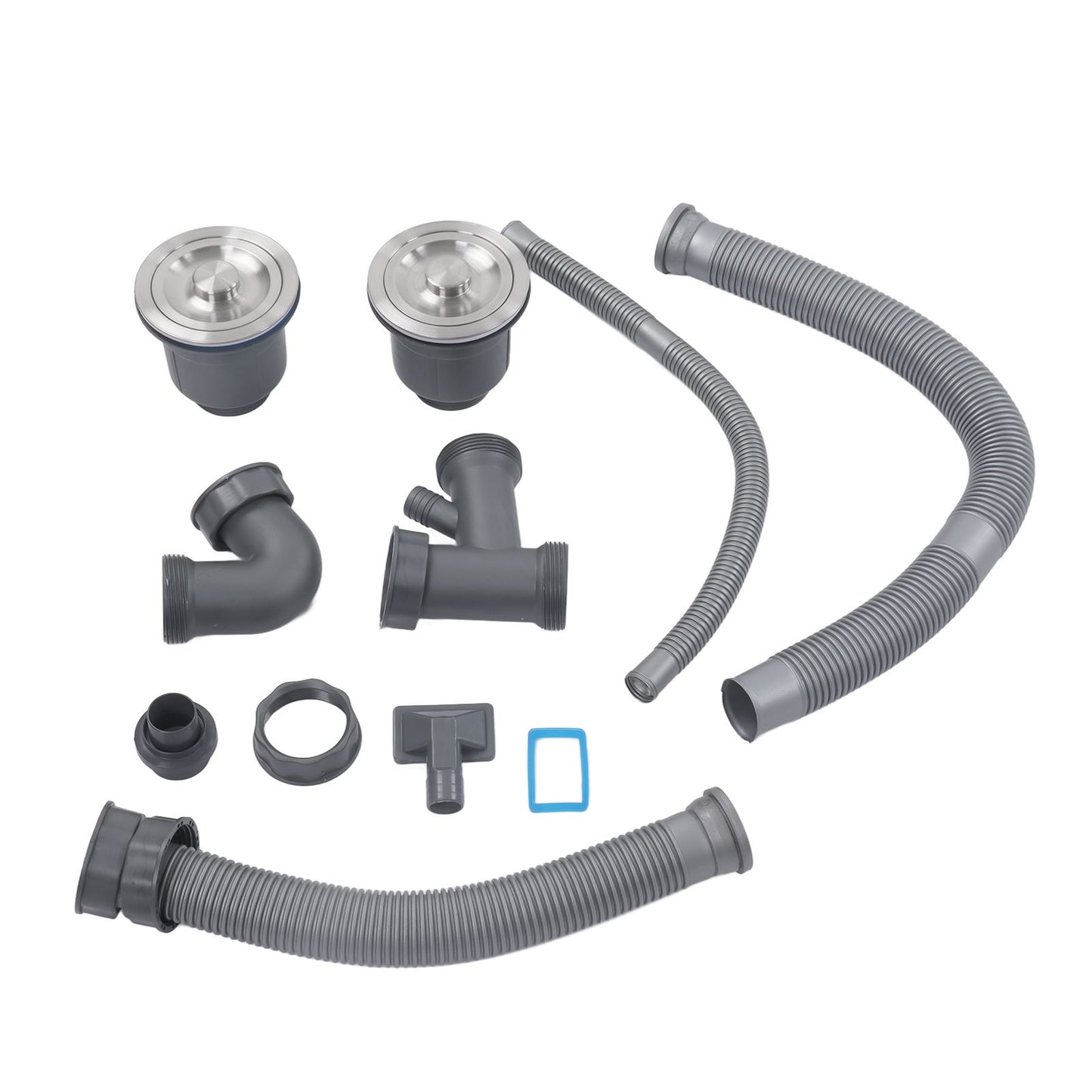 Kitchen Sink Double Hose Drain Kit Quick Draining Expandable Multiple Deodorants Universal Drain Kit for V1294-YM0523-3112220028111