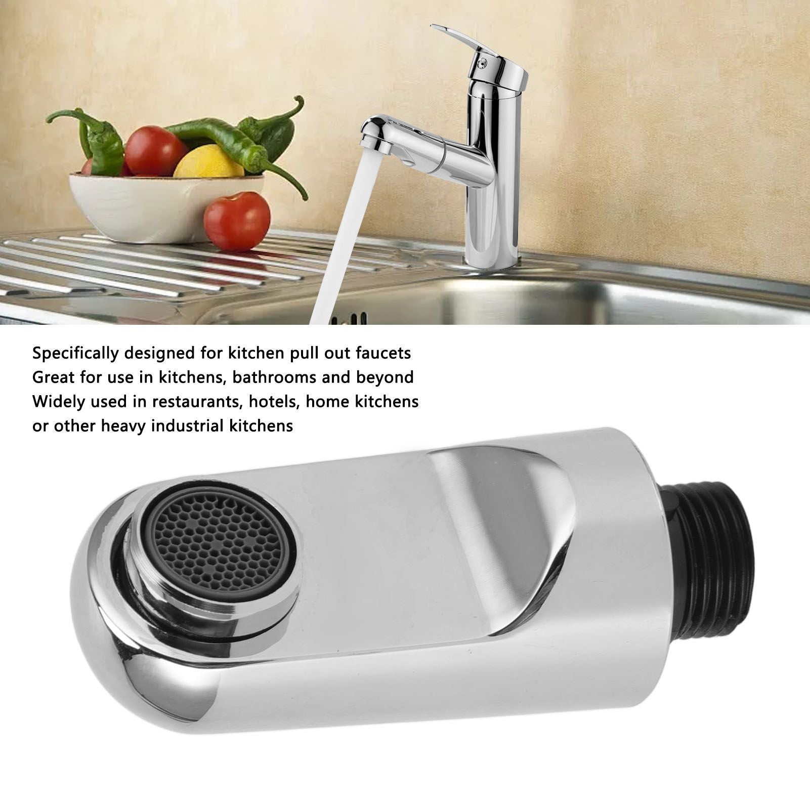 Pull Out Spray Head Chrome Plating Process Handheld Professional Pull Down Faucet Spray Head for G1/2 V1294-YM0523-3112220028711