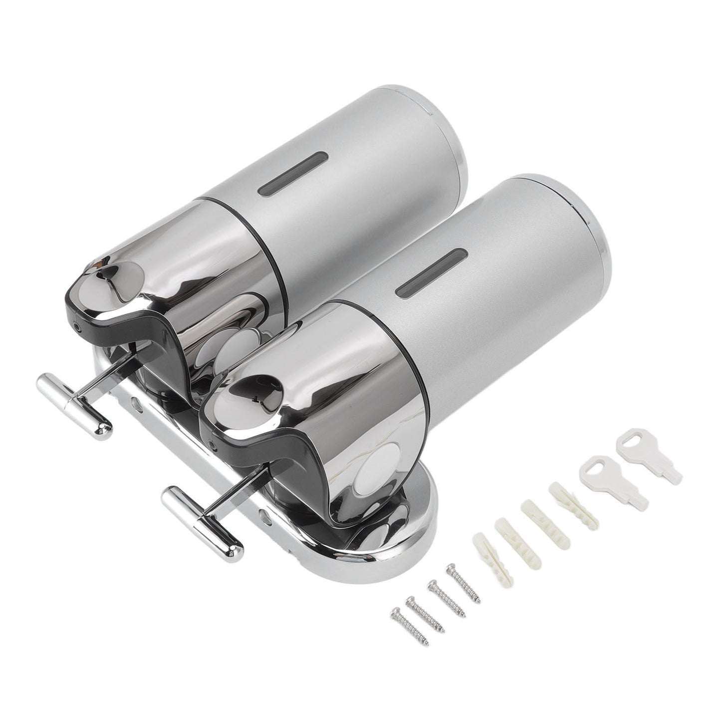 Soap Dispenser Dual Pump 1000ml Wall Mounted Easily Refilled Reusable Shampoo Dispenser for Bathroom Hotel V1294-YM0523-3112220030011