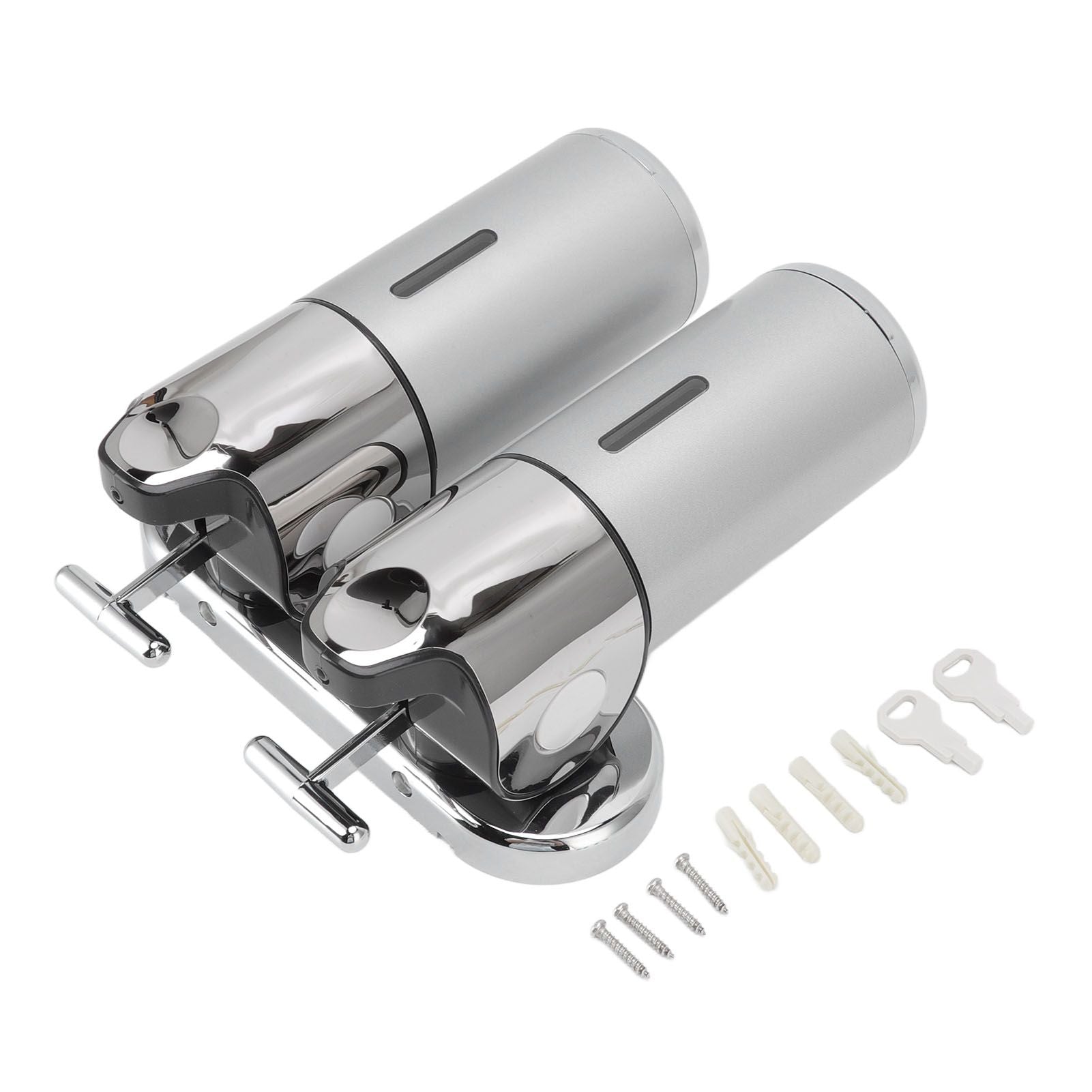 Soap Dispenser Dual Pump 1000ml Wall Mounted Easily Refilled Reusable Shampoo Dispenser for Bathroom Hotel V1294-YM0523-3112220030011