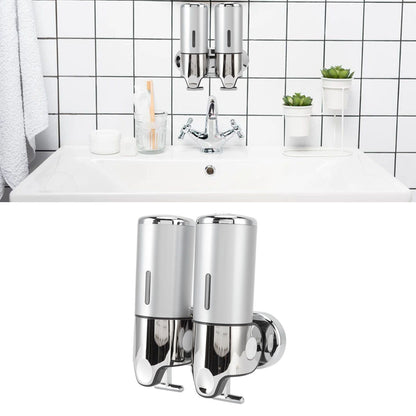 Soap Dispenser Dual Pump 1000ml Wall Mounted Easily Refilled Reusable Shampoo Dispenser for Bathroom Hotel V1294-YM0523-3112220030011