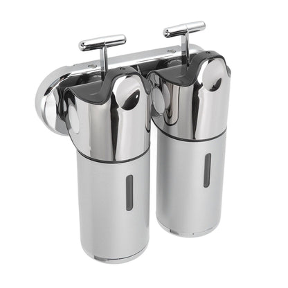Soap Dispenser Dual Pump 1000ml Wall Mounted Easily Refilled Reusable Shampoo Dispenser for Bathroom Hotel V1294-YM0523-3112220030011