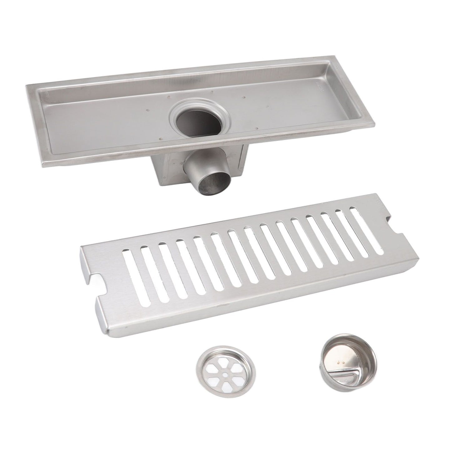 12 Inch Linear Shower Drain Rectangular Shower Floor Drain Channel Quick Drainage with Anti Odor Check Valve V1294-YM0523-3112220030211