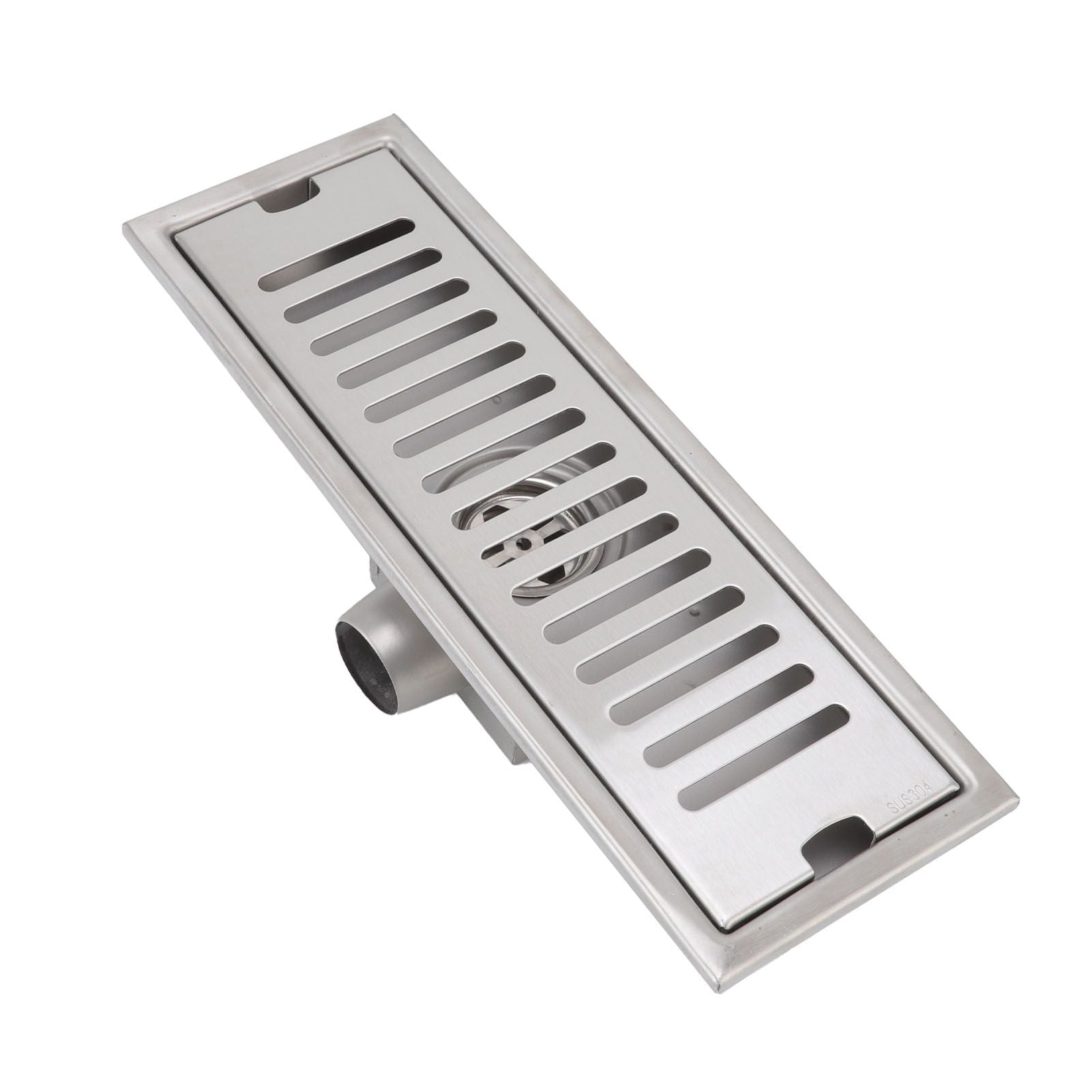 12 Inch Linear Shower Drain Rectangular Shower Floor Drain Channel Quick Drainage with Anti Odor Check Valve V1294-YM0523-3112220030211