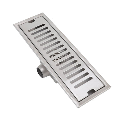 12 Inch Linear Shower Drain Rectangular Shower Floor Drain Channel Quick Drainage with Anti Odor Check Valve V1294-YM0523-3112220030211