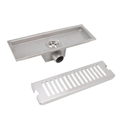 12 Inch Linear Shower Drain Rectangular Shower Floor Drain Channel Quick Drainage with Anti Odor Check Valve V1294-YM0523-3112220030211
