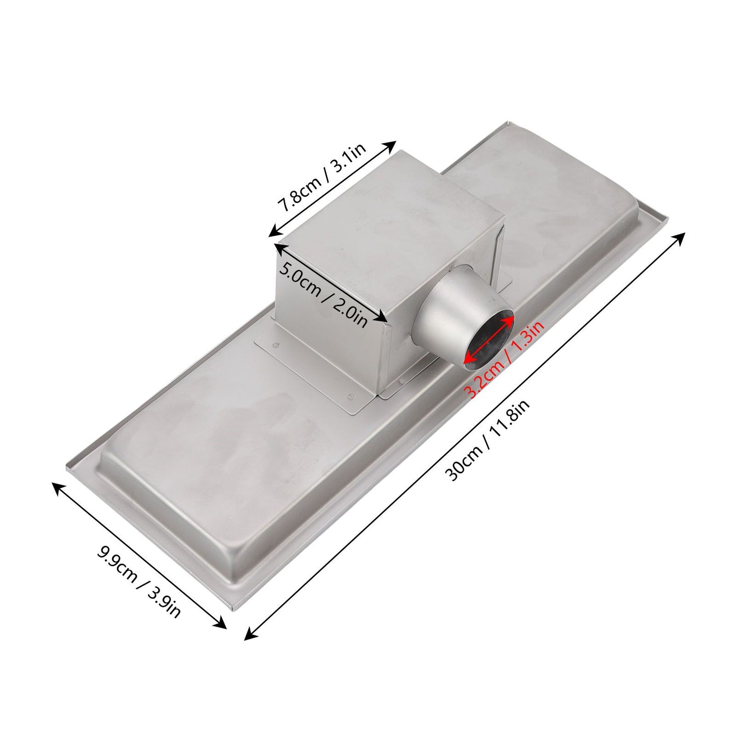 12 Inch Linear Shower Drain Rectangular Shower Floor Drain Channel Quick Drainage with Anti Odor Check Valve V1294-YM0523-3112220030211