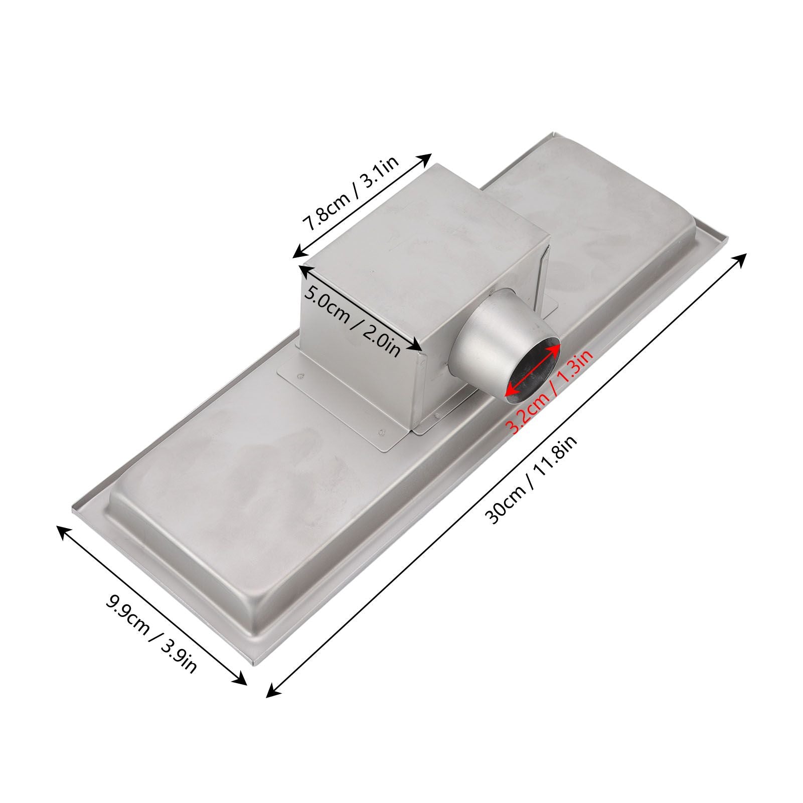 12 Inch Linear Shower Drain Rectangular Shower Floor Drain Channel Quick Drainage with Anti Odor Check Valve V1294-YM0523-3112220030211