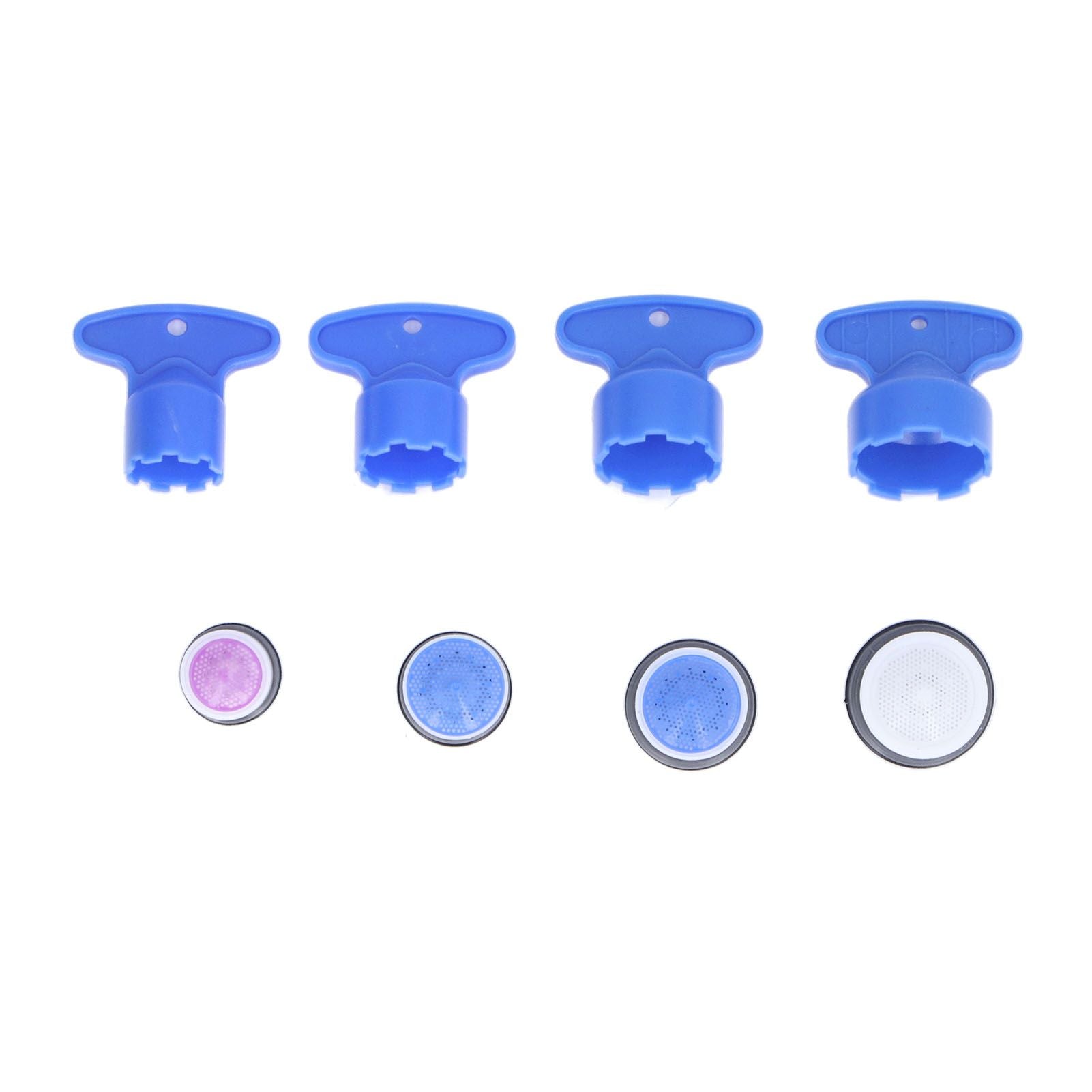 8pcs Faucet Aerator Plastic Insert Water Tap Aerators with Wrenches for Bathroom Kitchen V1294-YM0523-3112220031111