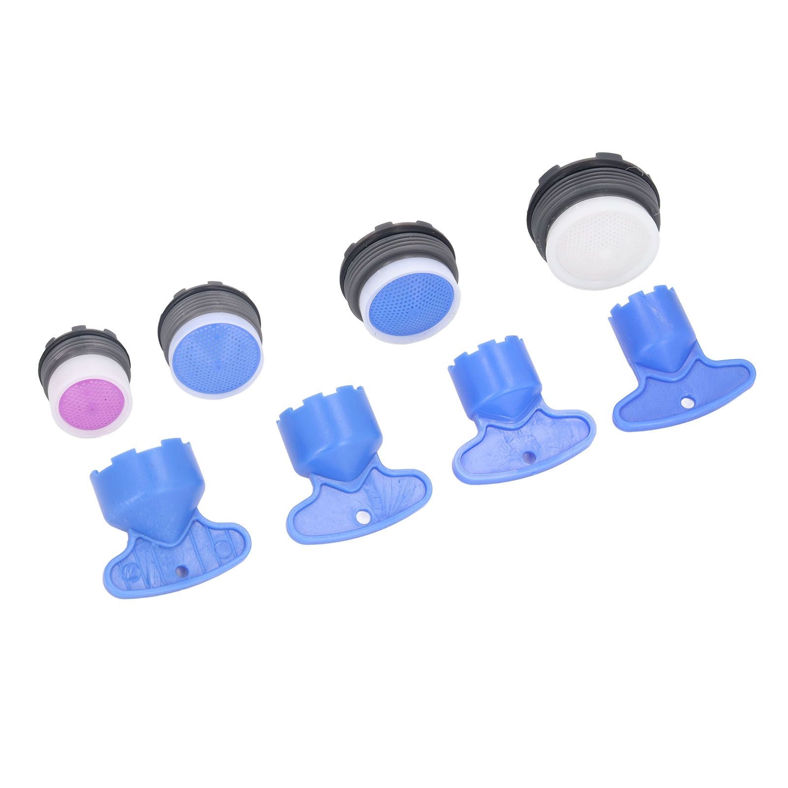 8pcs Faucet Aerator Plastic Insert Water Tap Aerators with Wrenches for Bathroom Kitchen V1294-YM0523-3112220031111