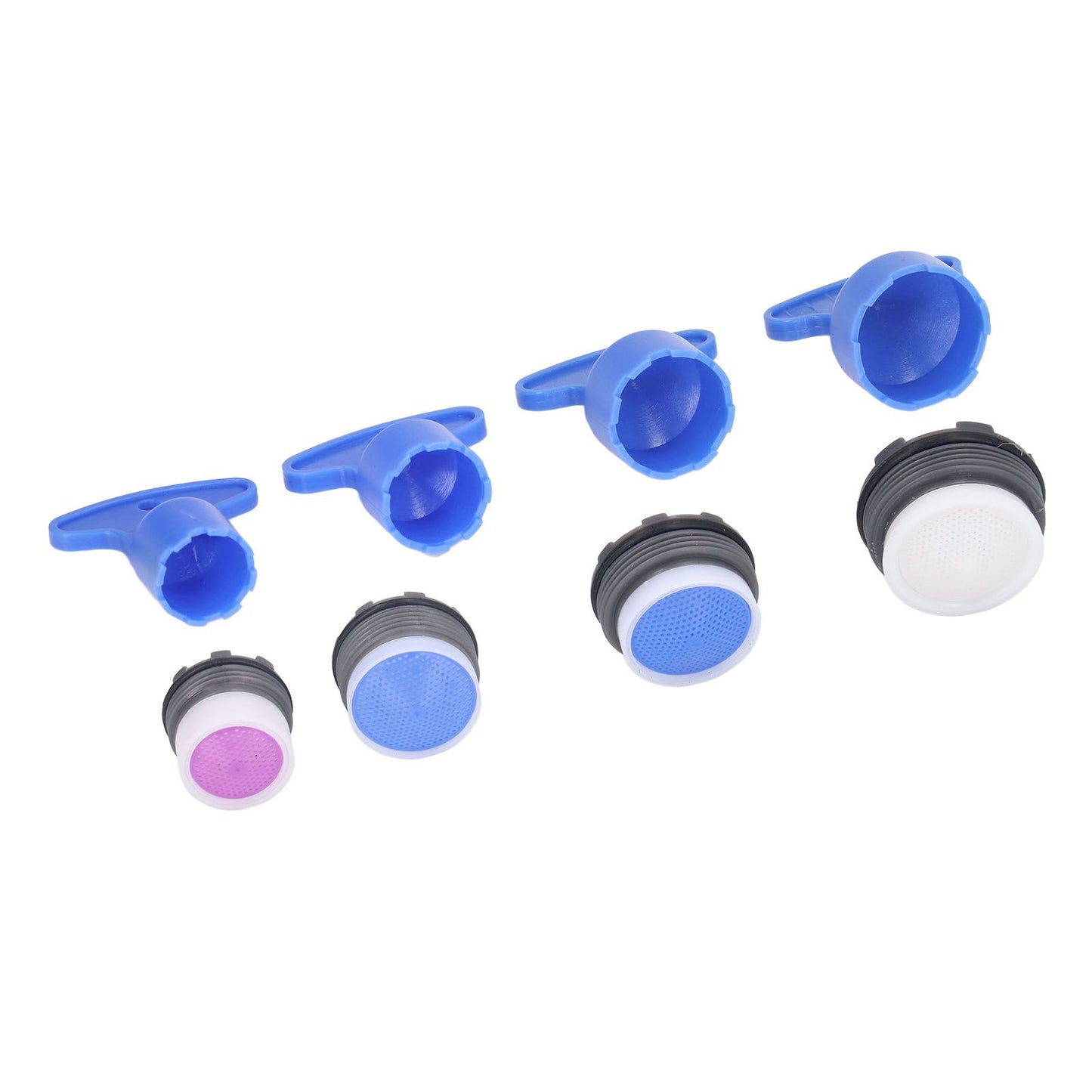 8pcs Faucet Aerator Plastic Insert Water Tap Aerators with Wrenches for Bathroom Kitchen V1294-YM0523-3112220031111