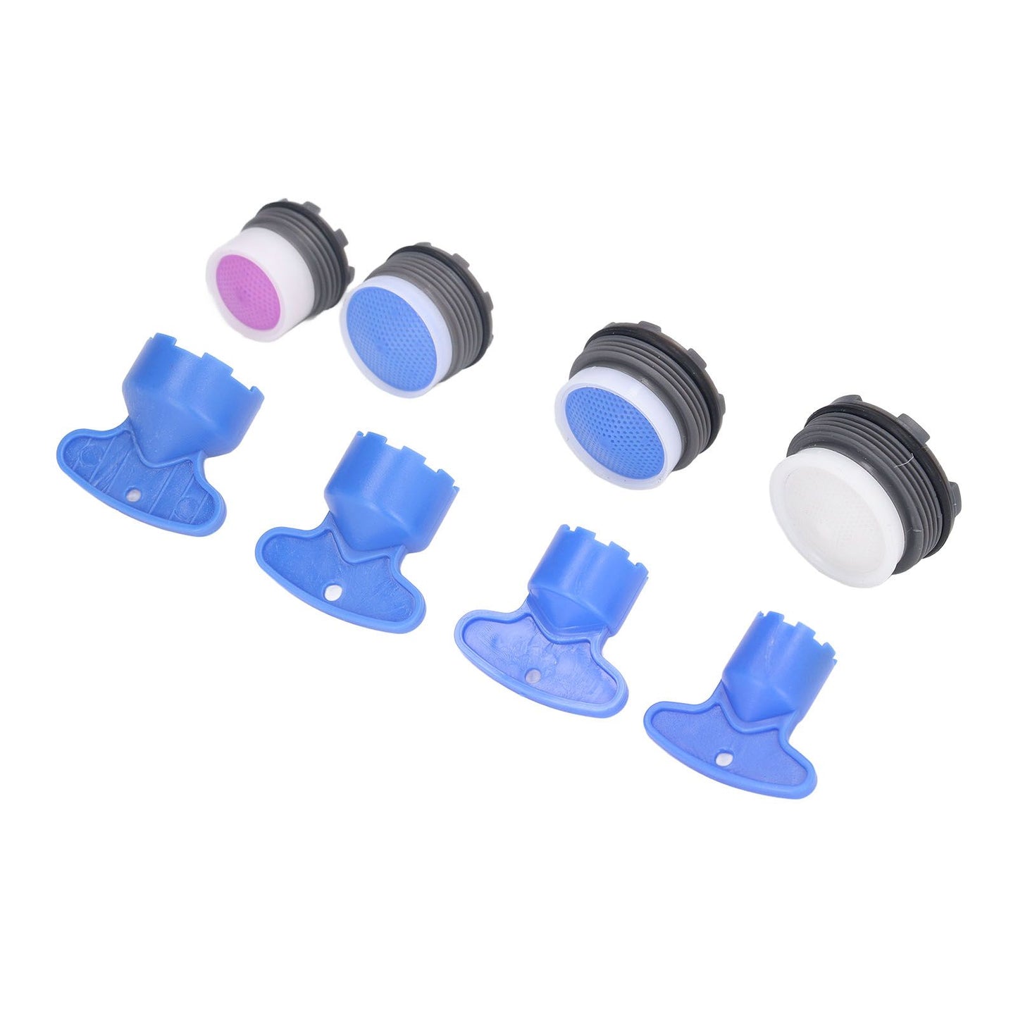 8pcs Faucet Aerator Plastic Insert Water Tap Aerators with Wrenches for Bathroom Kitchen V1294-YM0523-3112220031111