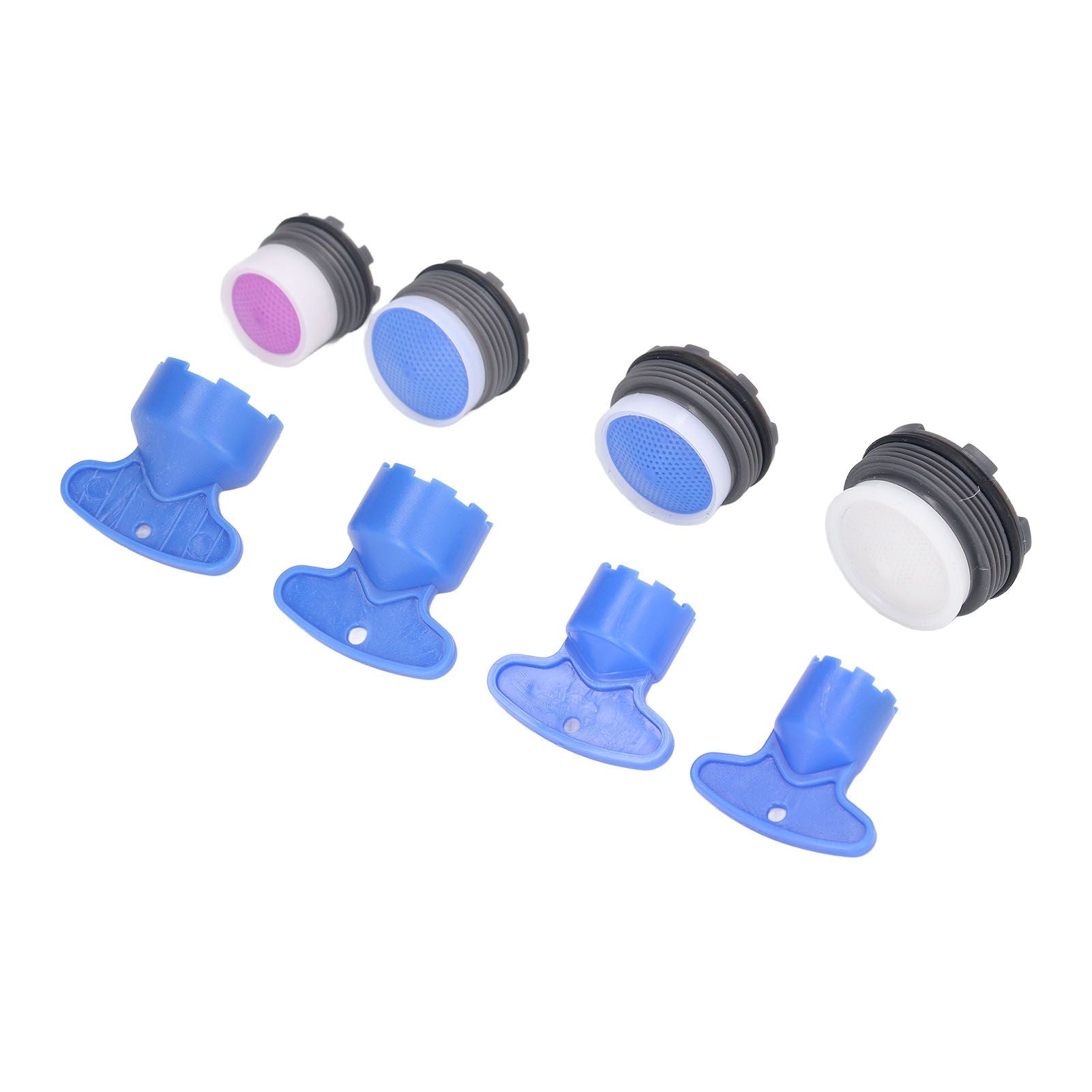 8pcs Faucet Aerator Plastic Insert Water Tap Aerators with Wrenches for Bathroom Kitchen V1294-YM0523-3112220031111