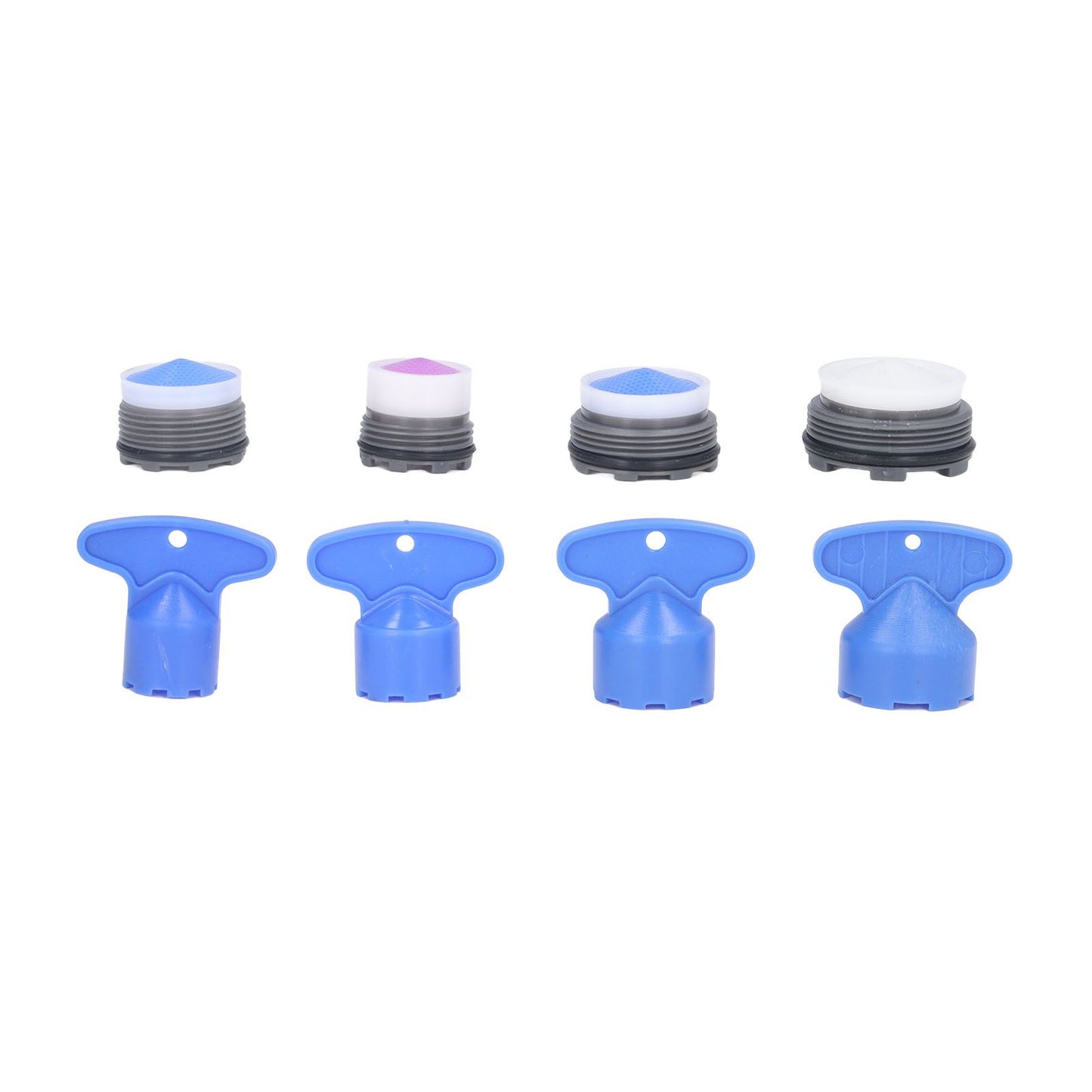 8pcs Faucet Aerator Plastic Insert Water Tap Aerators with Wrenches for Bathroom Kitchen V1294-YM0523-3112220031111