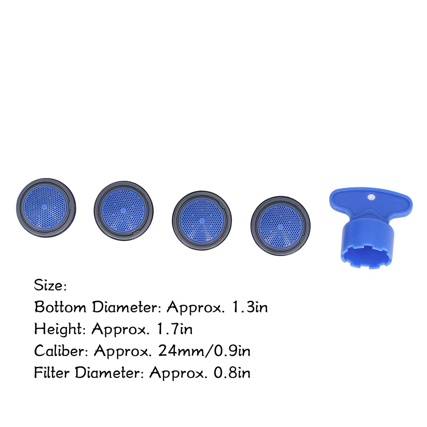 Faucet Aerators Inserted M24mm Faucet Aerators Replacement Parts with Spanner for Bathroom Kitchen Female V1294-YM0523-3112220032312