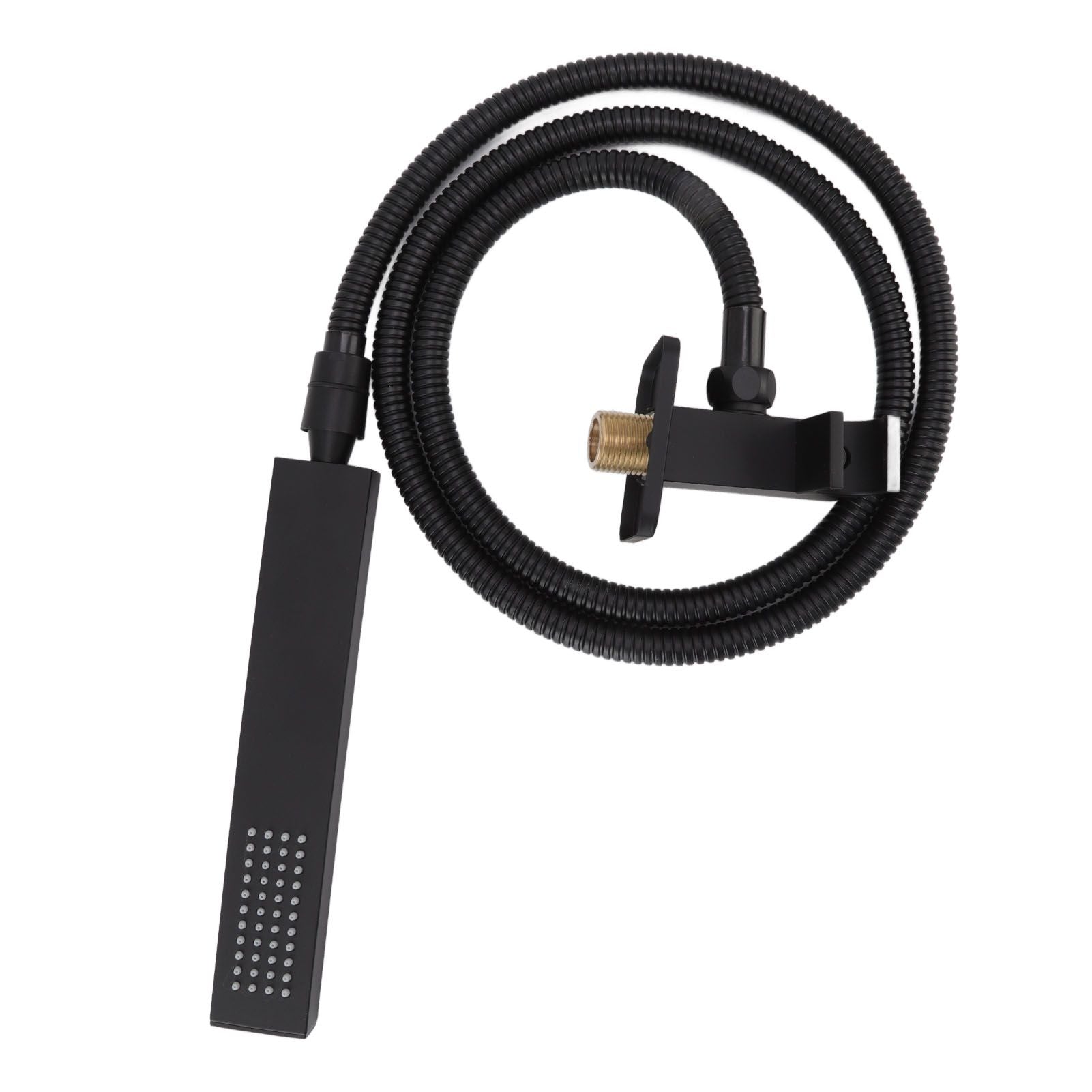 Wall Mounted Shower Set Black High Pressure Shower Head with G1/2 Caliber for Bathroom V1294-YM0523-3112220034411