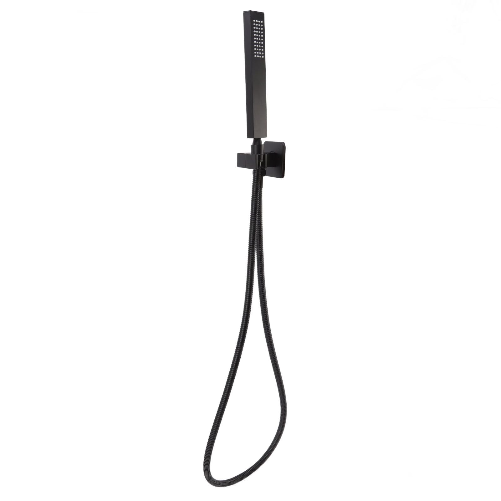 Wall Mounted Shower Set Black High Pressure Shower Head with G1/2 Caliber for Bathroom V1294-YM0523-3112220034411