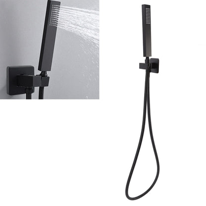 Wall Mounted Shower Set Black High Pressure Shower Head with G1/2 Caliber for Bathroom V1294-YM0523-3112220034411