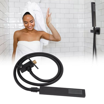 Wall Mounted Shower Set Black High Pressure Shower Head with G1/2 Caliber for Bathroom V1294-YM0523-3112220034411