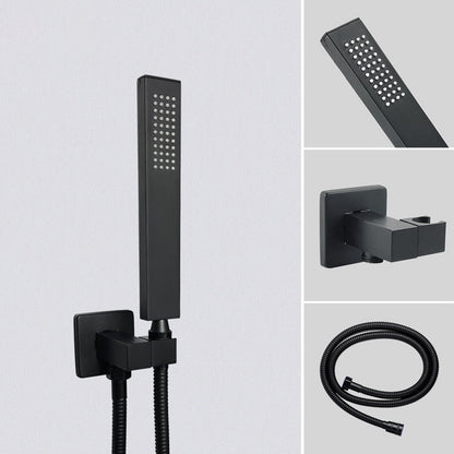 Wall Mounted Shower Set Black High Pressure Shower Head with G1/2 Caliber for Bathroom V1294-YM0523-3112220034411