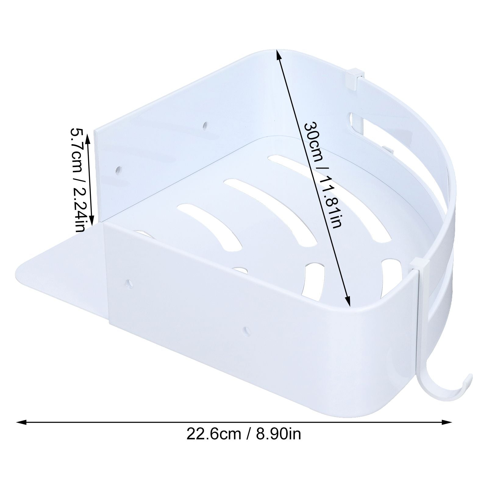 Shower Corner Organizer Aluminium Alloy Durable Rustproof Widely Used Easy Installation Corner Shower Caddy V1294-YM0523-3112220034711