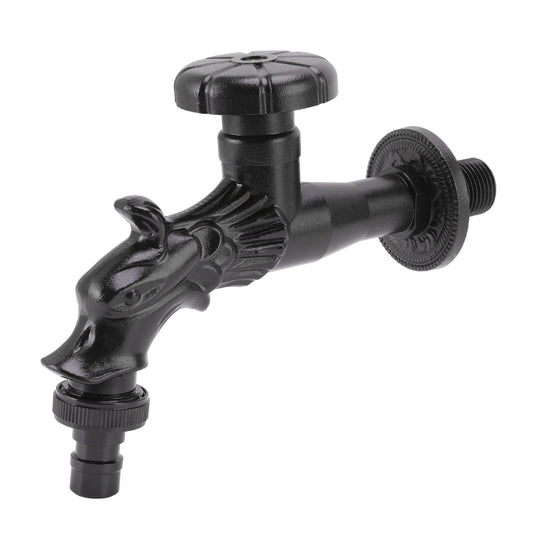 Copper Bathroom Sink Faucets Antique Efficient Multipurpose Engraved Retro Faucet for Bathroom Outdoor Black V1294-YM0523-3112220035611