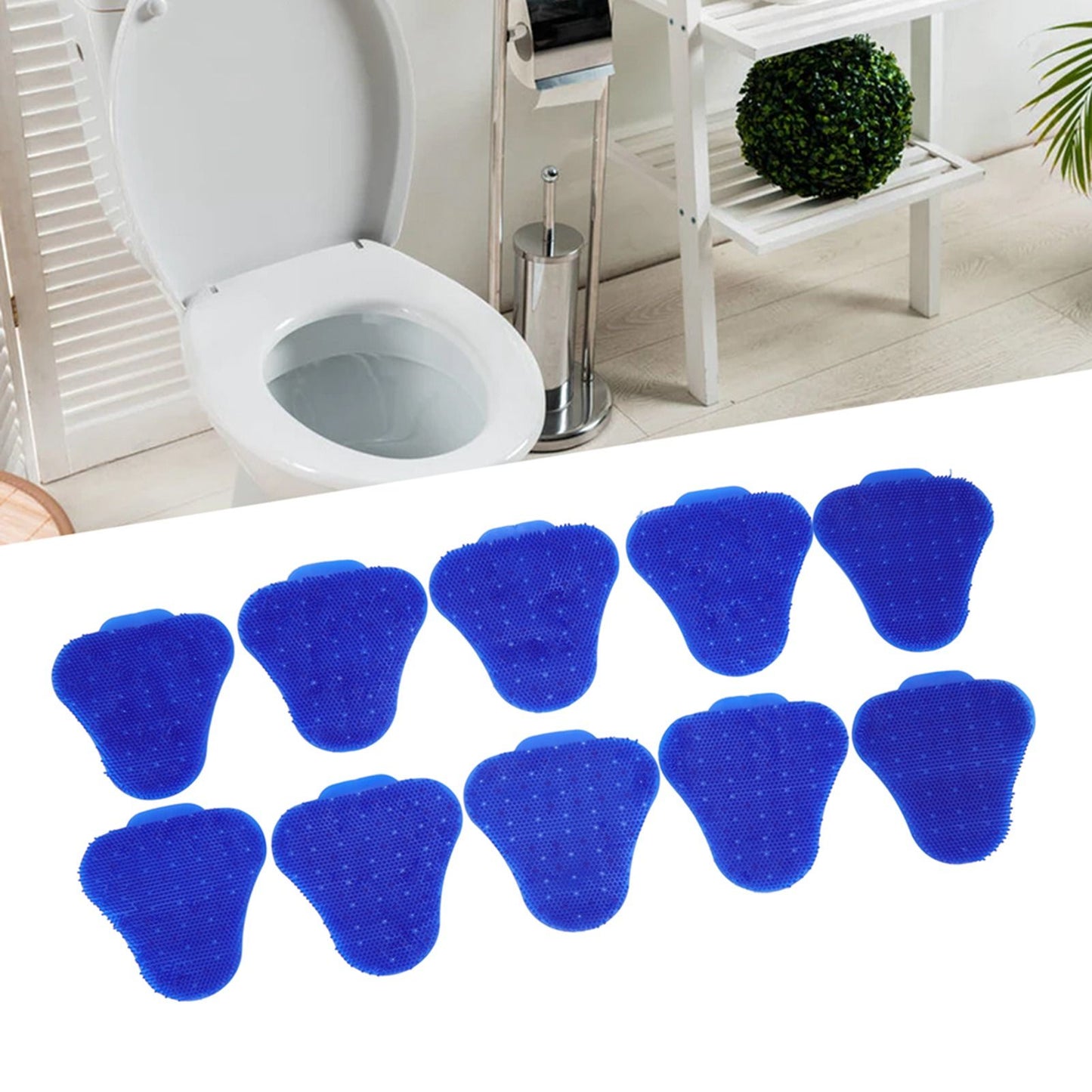 10pcs Urinal Screen Deodorizers Triangle Anti Splash Deodorizer Scented Urinal Screen Mat for Restroom Blue V1294-YM0523-3112220036012