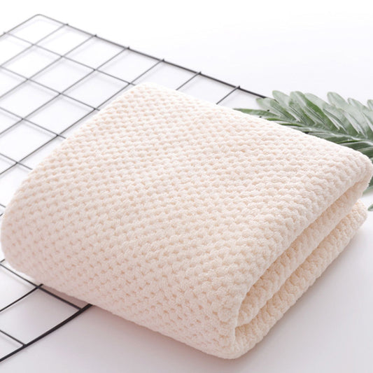 Coral Velvet Bath Towel Water Absorption Bathing Body Towel Pure Color for Bathroom Hotel Beige V1294-YM0523-3112220036615