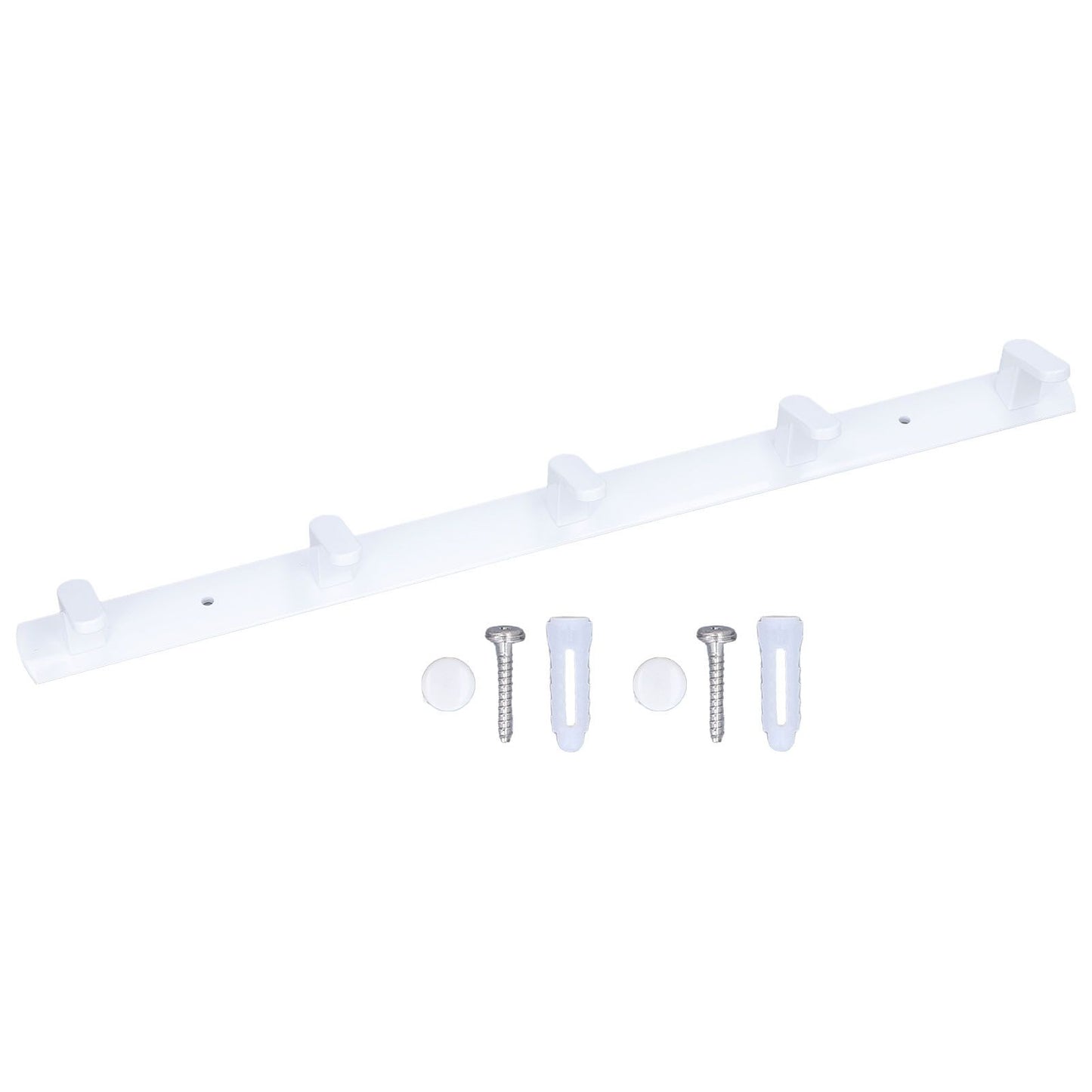 Wall Mounted Coat Rack Modern Stylish Coat Hanger Rack with 5 Hooks for Bathroom Living Room White V1294-YM0523-3112220037311