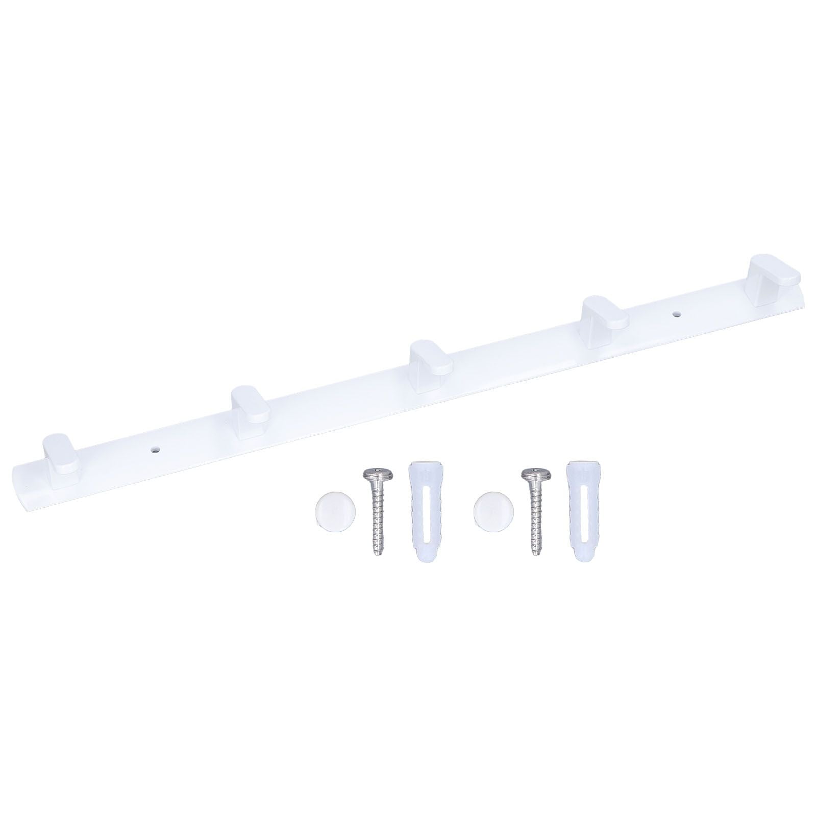 Wall Mounted Coat Rack Modern Stylish Coat Hanger Rack with 5 Hooks for Bathroom Living Room White V1294-YM0523-3112220037311