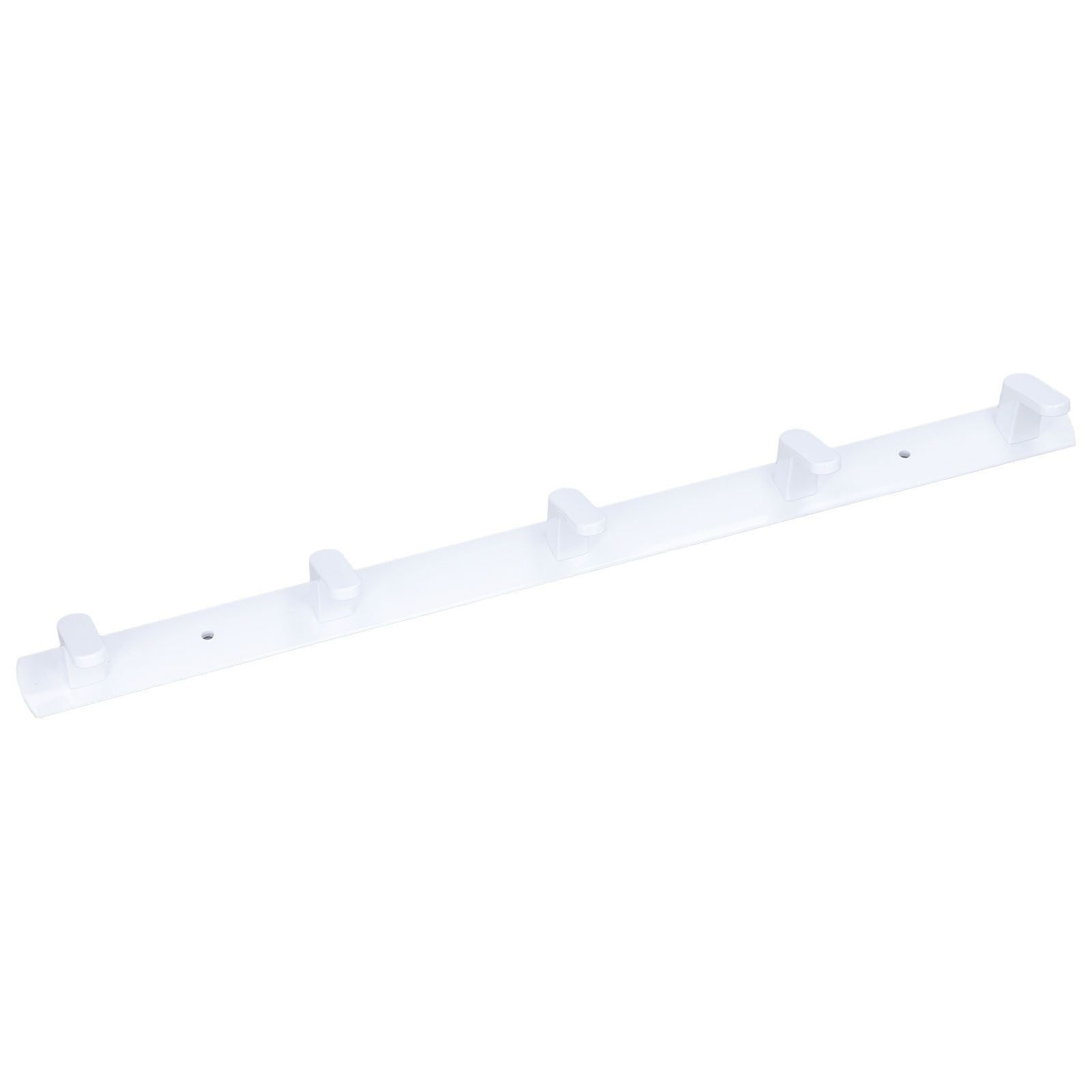 Wall Mounted Coat Rack Modern Stylish Coat Hanger Rack with 5 Hooks for Bathroom Living Room White V1294-YM0523-3112220037311