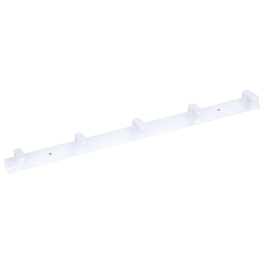 Wall Mounted Coat Rack Modern Stylish Coat Hanger Rack with 5 Hooks for Bathroom Living Room White V1294-YM0523-3112220037311