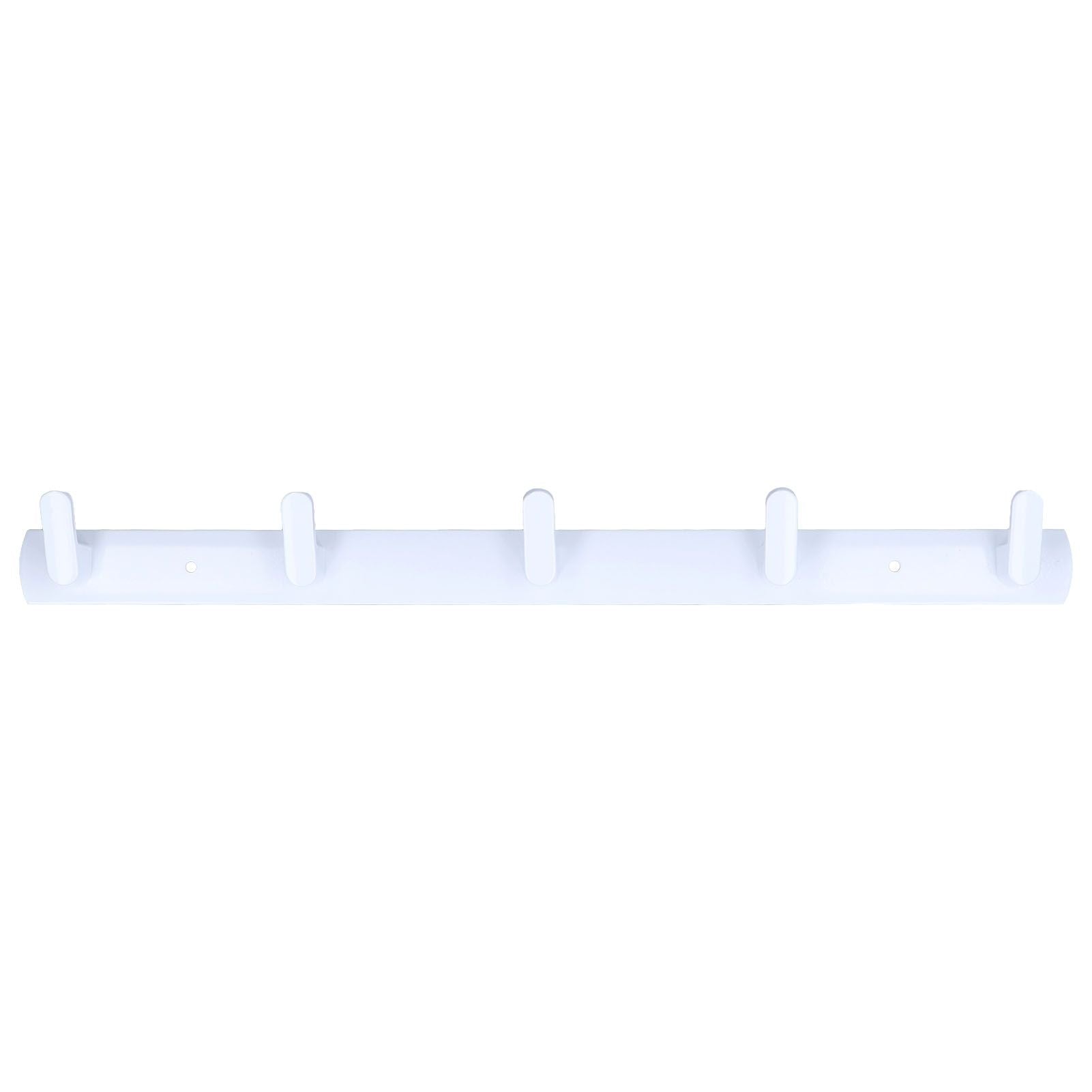 Wall Mounted Coat Rack Modern Stylish Coat Hanger Rack with 5 Hooks for Bathroom Living Room White V1294-YM0523-3112220037311