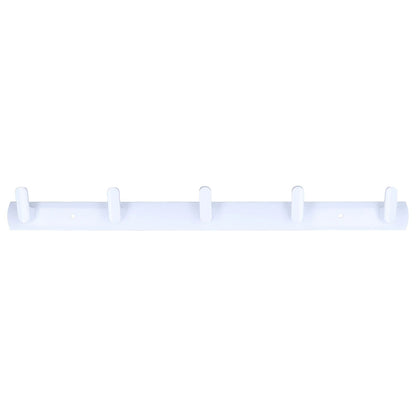 Wall Mounted Coat Rack Modern Stylish Coat Hanger Rack with 5 Hooks for Bathroom Living Room White V1294-YM0523-3112220037311