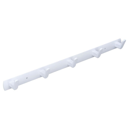 Wall Mounted Coat Rack Modern Stylish Coat Hanger Rack with 5 Hooks for Bathroom Living Room White V1294-YM0523-3112220037311