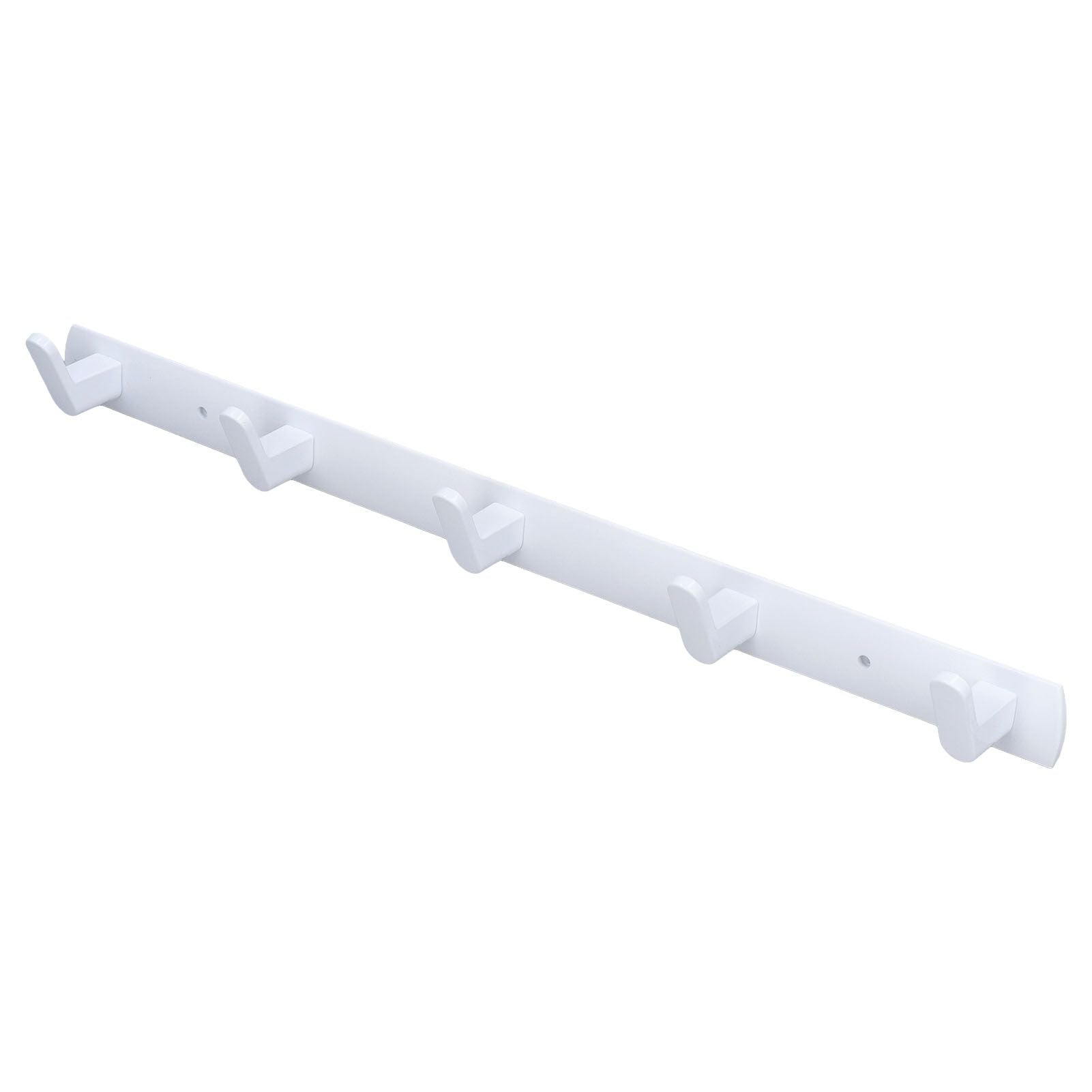 Wall Mounted Coat Rack Modern Stylish Coat Hanger Rack with 5 Hooks for Bathroom Living Room White V1294-YM0523-3112220037311