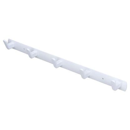 Wall Mounted Coat Rack Modern Stylish Coat Hanger Rack with 5 Hooks for Bathroom Living Room White V1294-YM0523-3112220037311