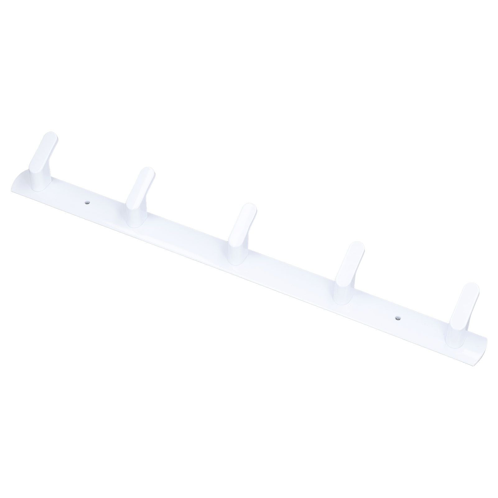 Wall Mounted Coat Rack Modern Stylish Coat Hanger Rack with 5 Hooks for Bathroom Living Room White V1294-YM0523-3112220037311
