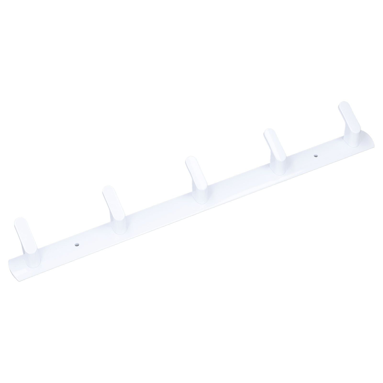Wall Mounted Coat Rack Modern Stylish Coat Hanger Rack with 5 Hooks for Bathroom Living Room White V1294-YM0523-3112220037311