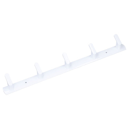 Wall Mounted Coat Rack Modern Stylish Coat Hanger Rack with 5 Hooks for Bathroom Living Room White V1294-YM0523-3112220037311