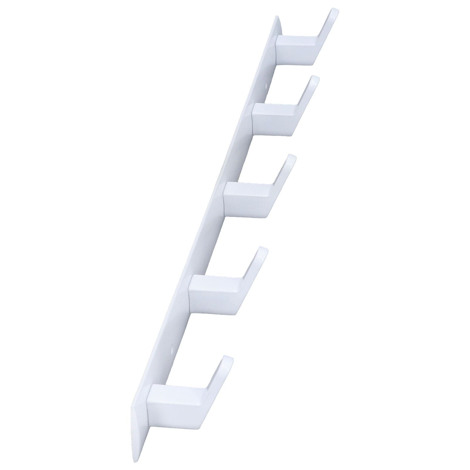 Wall Mounted Coat Rack Modern Stylish Coat Hanger Rack with 5 Hooks for Bathroom Living Room White V1294-YM0523-3112220037311
